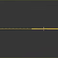 Traditional Katana With Black Yellow Sheath And Brass Hilt On Reflective Surface