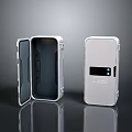 White Hard Shell Portable Storage Cases Open And Closed For Travel Protection And Daily Use