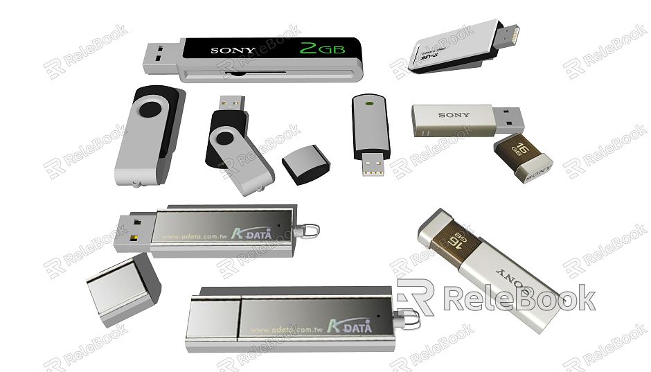 Modern USB flash drive model