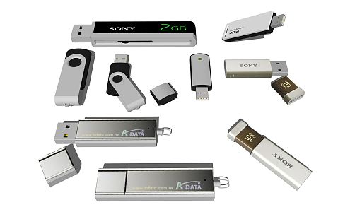 Modern USB flash drive 3d model