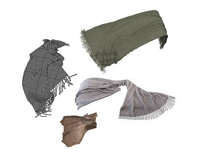 Modern Blanket Bedding Fabric Blanket Towel 3d model