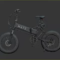 MATE Electric Fat Tire Bicycle With Dark Frame And Blue Seat Design Features