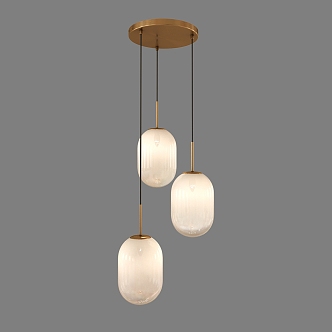 Simple Light Luxury Chandelier 3d model