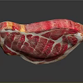 Fresh Raw Beef Steak With Red Marbling Texture On Black Background