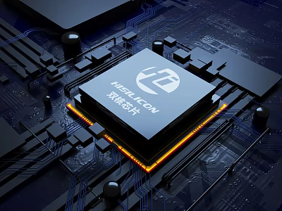 Intel Xeon Scalable Processor On Advanced Circuit Board With Electronic Components 3d model