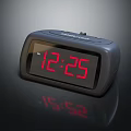 Sony Ericsson Black Digital Alarm Clock With Red Display And Sleek Surface Reflection 3d model