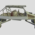 Sturdy Off Road Lunar Vehicle With Large Wheels And Solar Panel On Roof