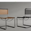 Modern Dining Chairs With Metal Frame And Leather Seats In Brown Black Modern Design
