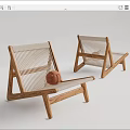 Stylish Wooden Frame Leisure Chairs With Woven Seat Backrest And Decorative Brown Ball Accent