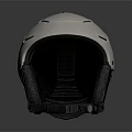 White Ski Helmet With Ventilation Vents Padded Interior And Adjustable Chin Strap