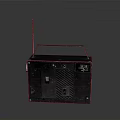 Vintage Black Radio With Antenna Handle Buttons And Interface Design Features