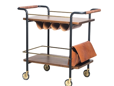 Trolley Bar Trolley Storage Rack Furniture model