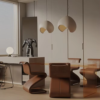 Modern table combination 3d model