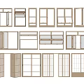 Variety Of Wooden Window And Door Designs For Interior Partitions