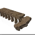 Ancient Stone Architecture With Multiple Columns Stone Slab Roof And Weathered Broken Structure