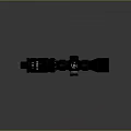 Tactical Weapon Sniper Scope With Adjustable Mount Base And Control Buttons