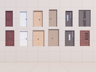 Door opening door double door mother door entrance door observation window door hospital ward door security door 3d model