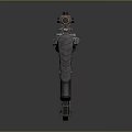 Modern Tactical Rifle With Silencer Scope Blue Black Finish And Textured Grip