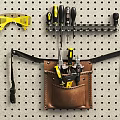 Modern tool hole plate hardware tool wall hardware combination screwdriver electric drill saw hexagon socket tool safety helmet combination 3d model
