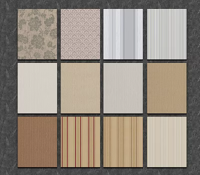 Various Wall Decor Patterns With Different Textures And Color Designs 3d model