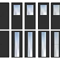 Various Styles of Modern Black Hinged Doors With Glass Panels And Panel Designs