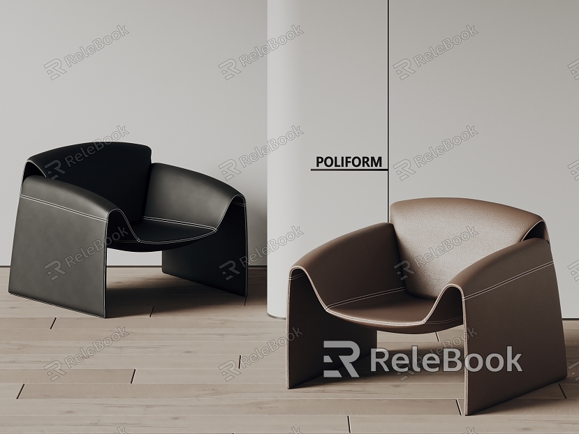 poliform Modern Leisure Chair Leather Chair Crab Chair model