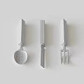 Red Marble Pattern Handle Cutlery Set With Fork Knife And Spoon