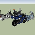 Traffic police patrol motorcycle 3d model