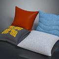 Colorful Decorative Fabric Pillows With Red Blue Gray And Yellow Butterfly Pattern