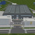 Modern Industrial Factory Building With Spacious Roof Surrounding Green Trees And Office Facilities