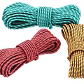Colorful Coiled Ropes In Blue Green Red And Brown Yellow Tones