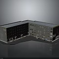 L Shaped Multi Storey Building Model With Windows And Flat Roof Exterior Design