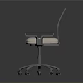 Modern Office Chair With Mesh Back Padded Seat Armrests And Swivel Base With Wheels