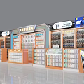 Digital Store Interior With Mobile Phones Display Shelves And Electronics Services 3d model
