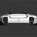 Modern Ergonomic Game Controller With White Gray Design And Analog Sticks 3d model