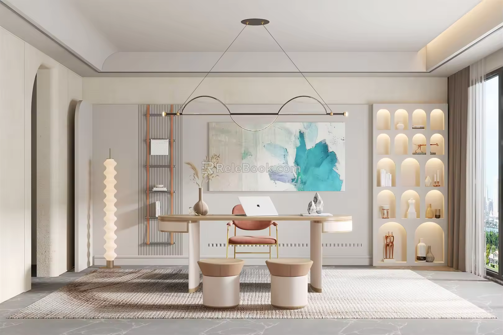 Modern study 3d model