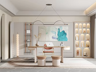 Modern study 3d model