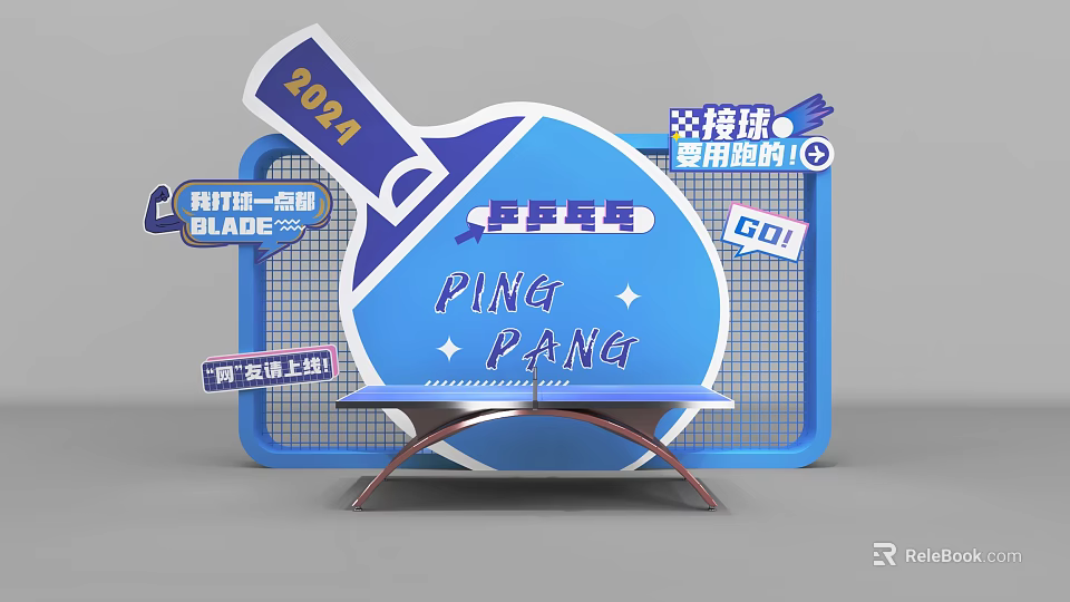 2024 Interactive Ping Pong Zone With Smart AI Technology And Recognition Features 3d model 