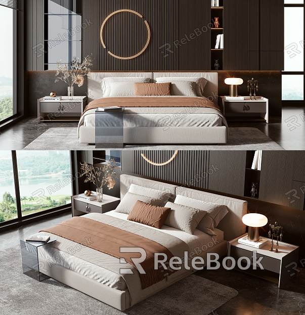 Modern Background Double Bed Double Bed model