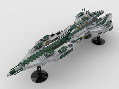 LEGO toy spaceship sci-fi aircraft fighter battleship 3d model