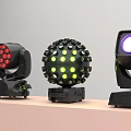 Stage Lighting Setup With Colorful Moving Head Lights And RGB LED Par Cans