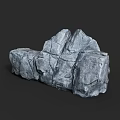 Natural Gray Rock Formation With Cracked Surface And Rough Textured Structure In Nature