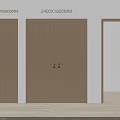 Wooden Doors With Different Sizes Single Double Designs And Open State 2400X900MM 2400X1600MM Dimensions