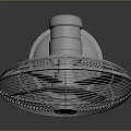 White Tabletop Electric Fan With Circular Blades Home Cooling Appliance