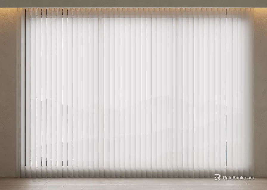 Elegant White Venetian Blinds For Modern Home Window Interior Decoration 3d model 