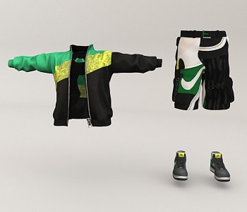 Sneakers suit Pants 3d model