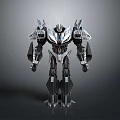 Futuristic Humanoid Robot With Complex Mechanical Parts Metallic Texture And Sci-Fi Design