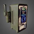 Industrial Equipment With Green Casing Display Screen Control Knob And Ventilation Holes