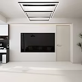 Modern Open Concept Living Dining Room With Brown Sofa Floor Lamp And Large Windows