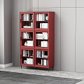 Modern Bookcase Decorative Cabinet 3d model